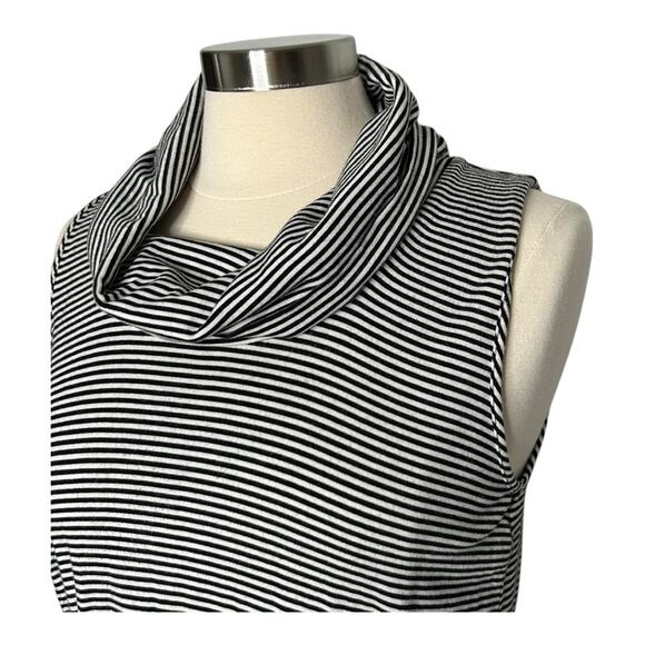 Dolan Anthropologie Knit Sleeveless Cowl Neck Striped Dress SZ M - Picture 7 of 10